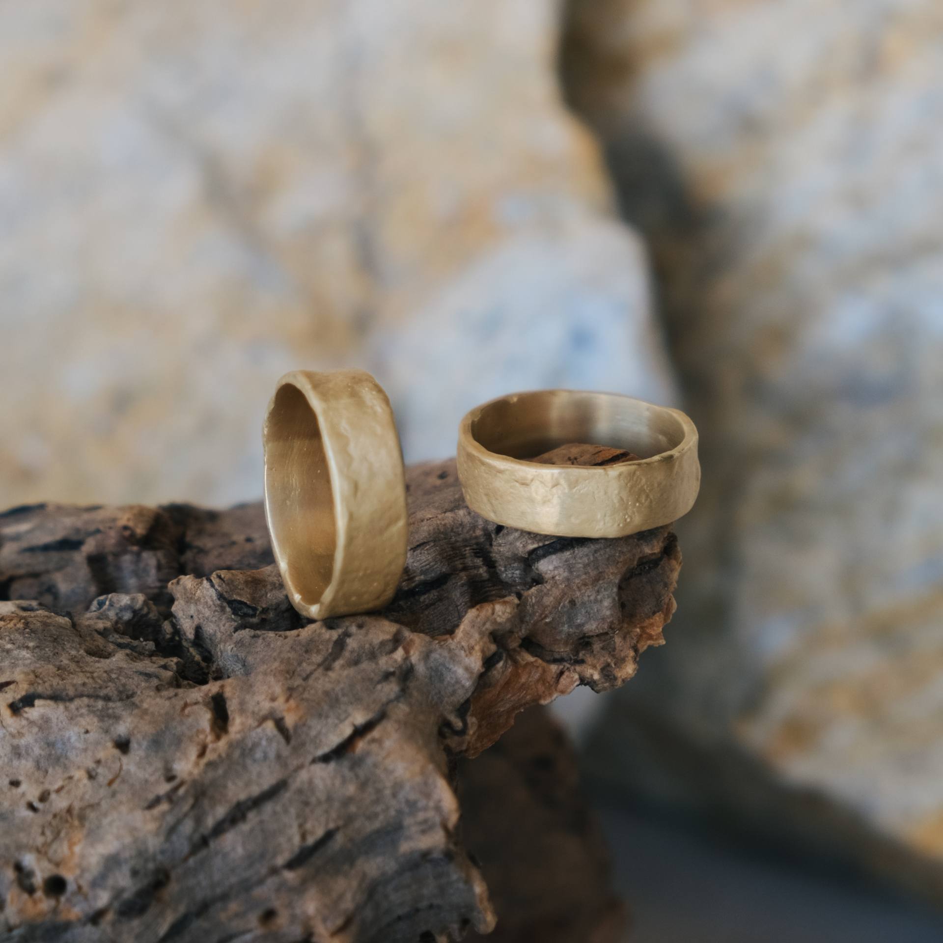 Anel Areia Dourado