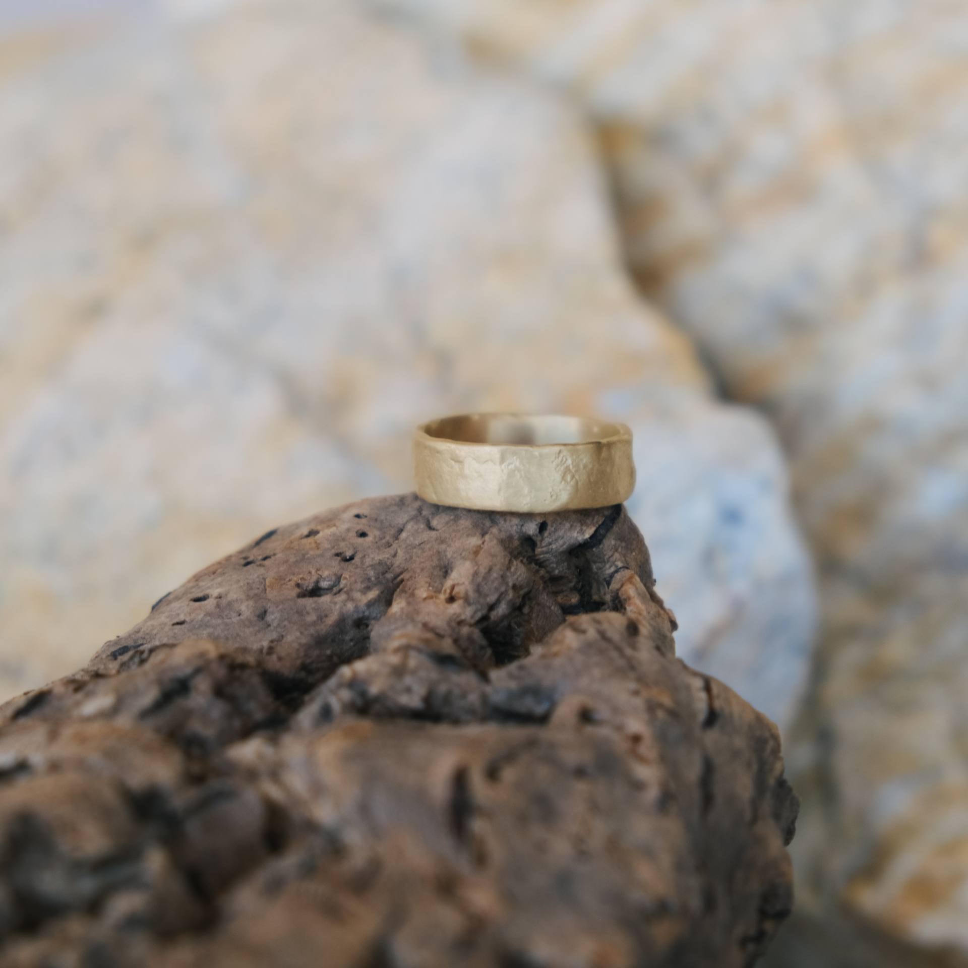 Anel Areia Dourado